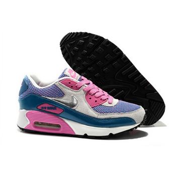 Nike Air Max 90 Womens Shoes White Purple Peach Red Outlet
